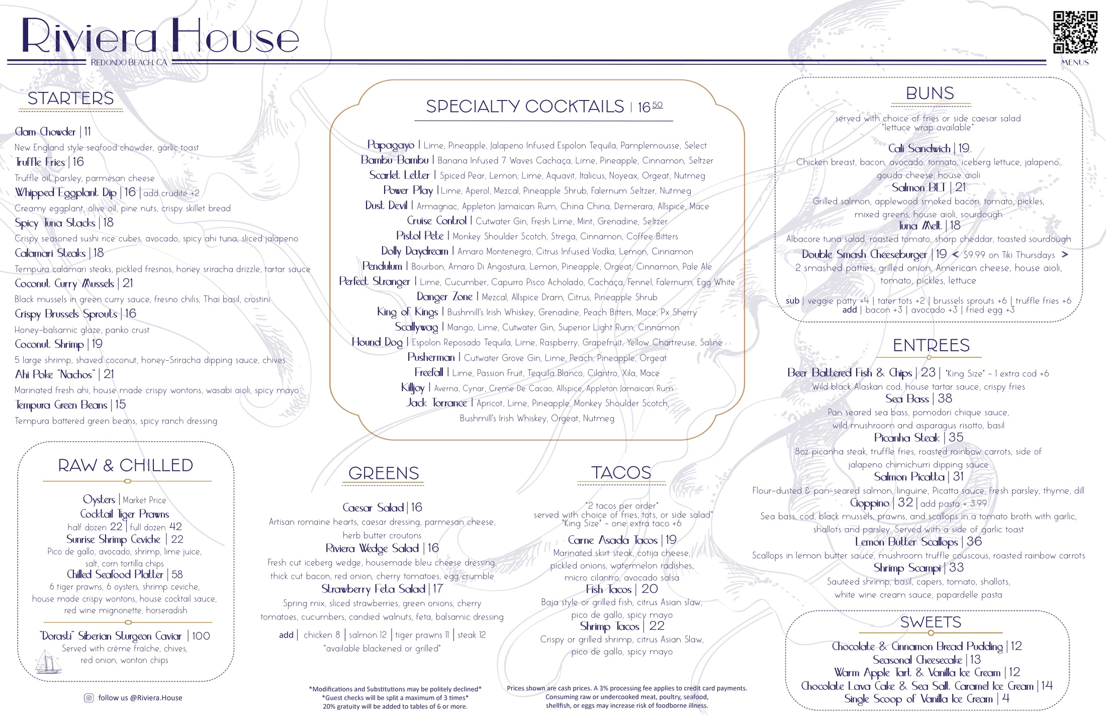 Lunch and Dinner menu. The same menu is available as a downloadable PDF above.